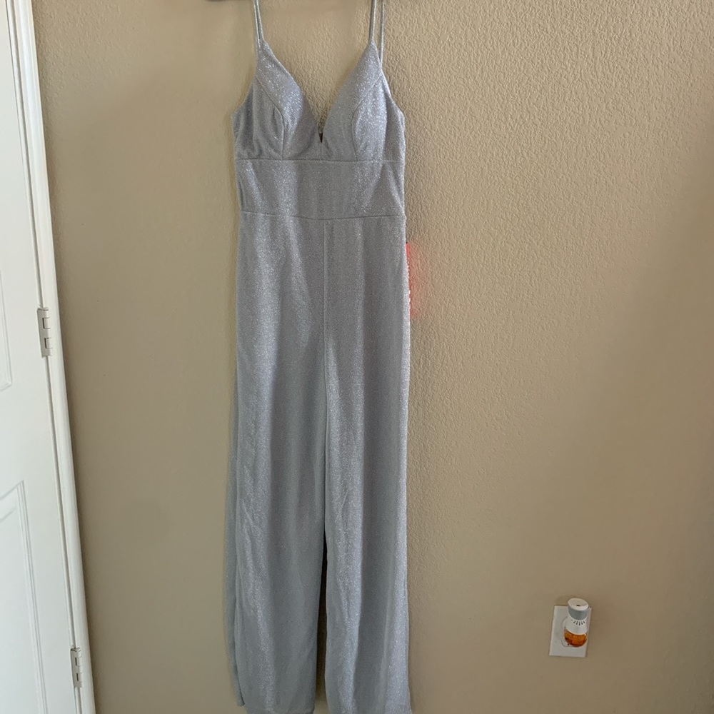 Silver Romper Pants